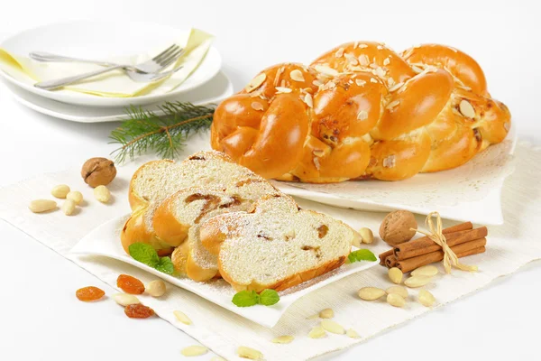 Pão trançado de Natal checo — Fotografia de Stock