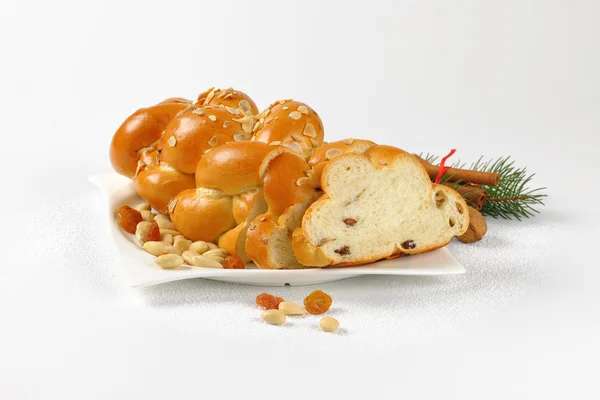 Pão trançado de Natal checo — Fotografia de Stock