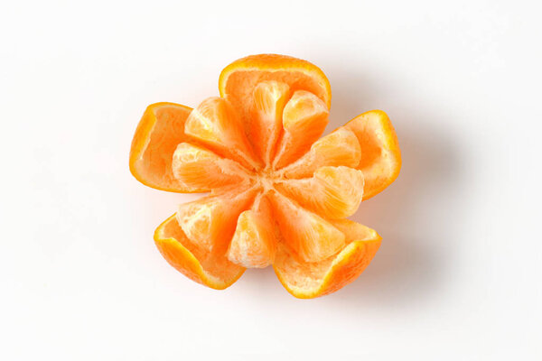 peeled ripe tangerine