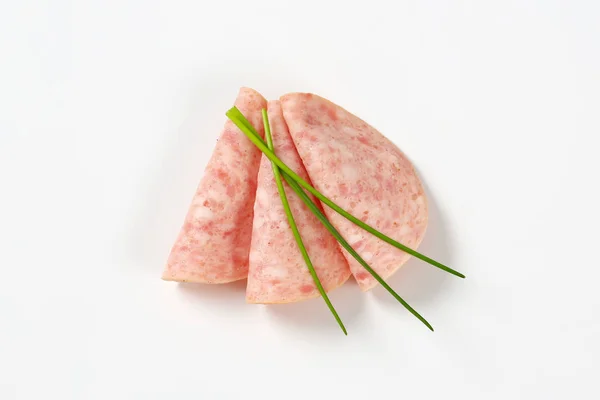 Deli meat sausage slices — Stock Photo, Image