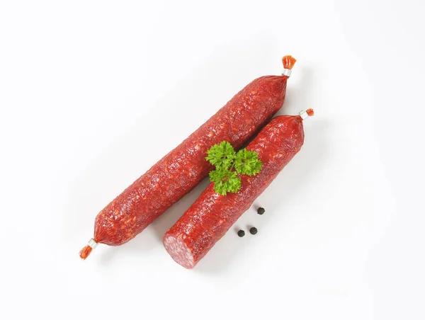 Salami de saucisses fumées — Photo