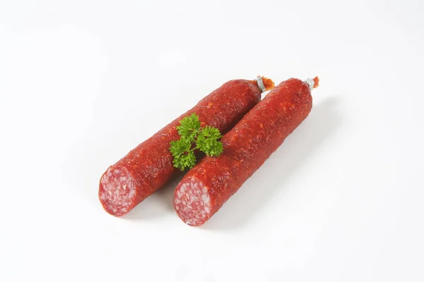 Salami de saucisses fumées — Photo