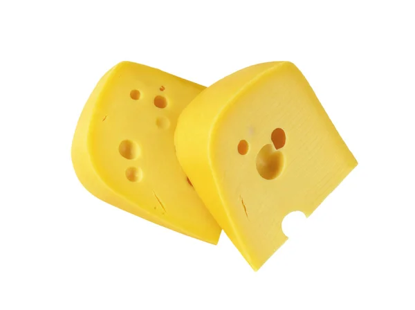 Cunei di formaggio giallo con occhi — Foto Stock