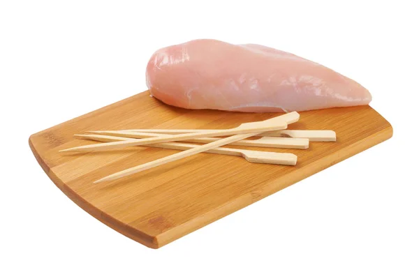 鸡胸肉和烤串 — 图库照片