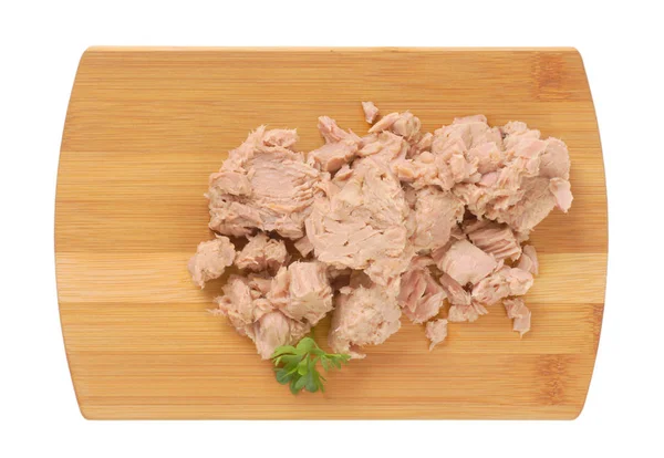 Bitar av konserverad tonfisk — Stockfoto