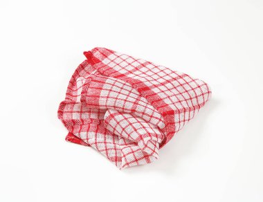 Kırmızı ve beyaz kurulama bezi