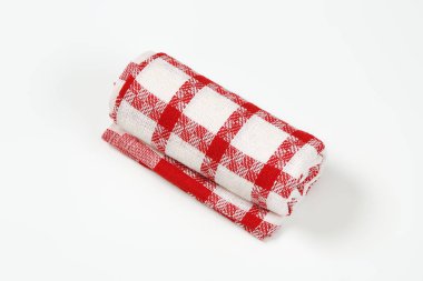 Kırmızı ve beyaz kurulama bezi