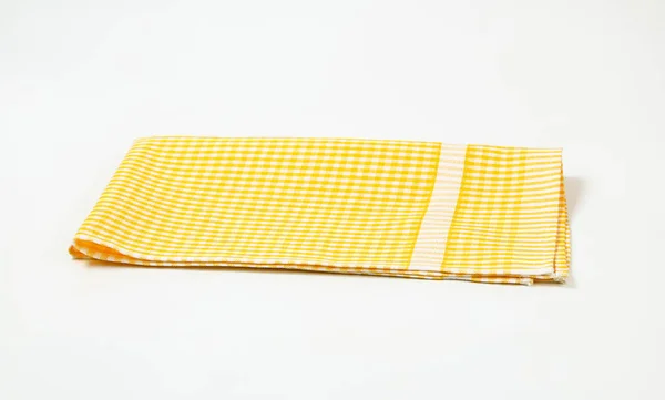 Geel en wit tafellinnen — Stockfoto