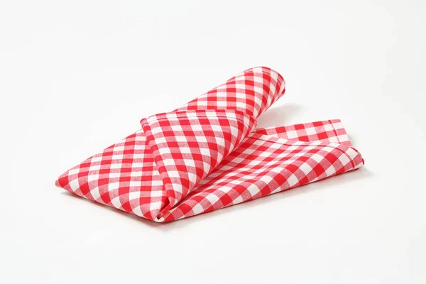 Red and white tea towel — Stock Photo, Image