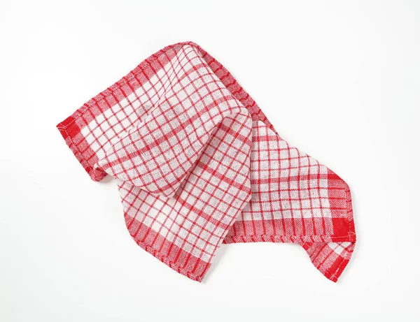 Красное и белое полотенце — стоковое фото