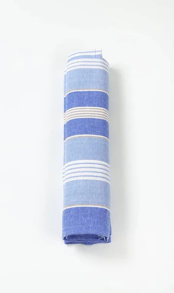 Gestreepte blauwe tafelkleed — Stockfoto