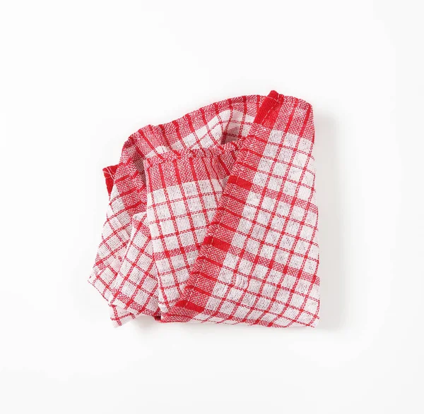Красное и белое полотенце — стоковое фото