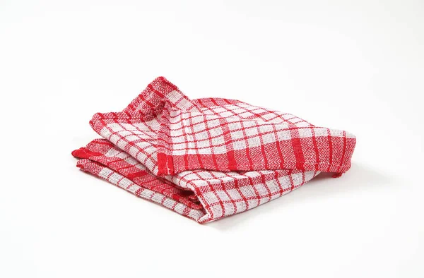 Red and white dish towel — Stock Photo, Image