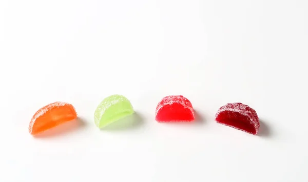 Halved fruit jelly candies — Stock Photo, Image