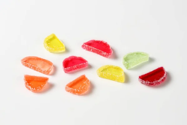 Caramelos de jalea de fruta en rodajas — Foto de Stock