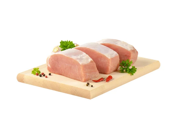 Lombo de porco cru — Fotografia de Stock