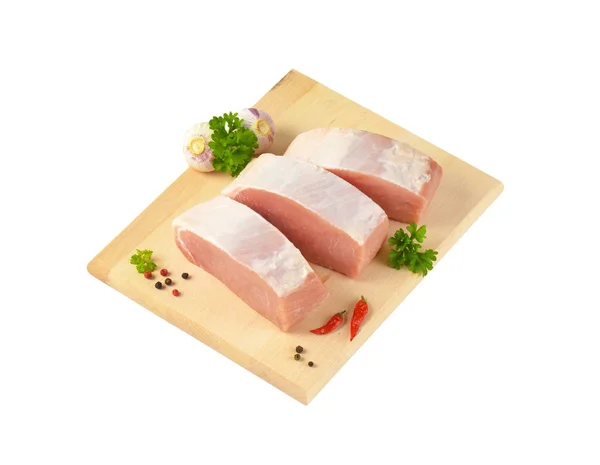 Rohe Schweinelende — Stockfoto