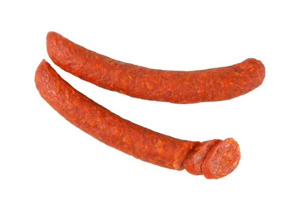 Spicy smoked Hungarian sausages — Stock Photo, Image