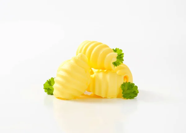 Fresh butter curls — Stock Photo, Image