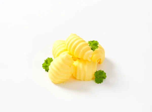 Fresh butter curls — Stock Photo, Image