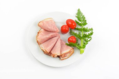 dereotu ve kiraz domates ile jambon