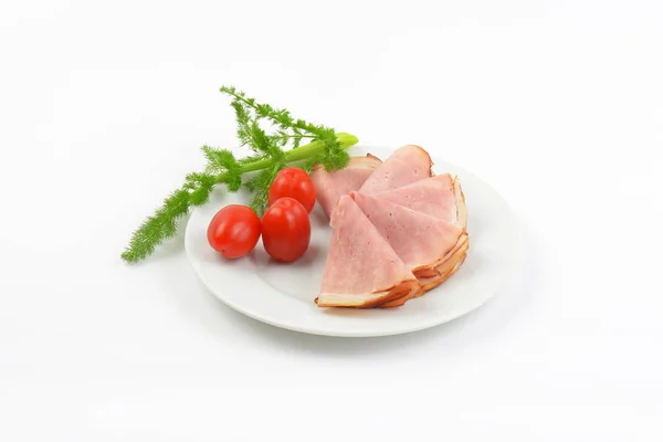 Ham met dille en kerstomaatjes — Stockfoto