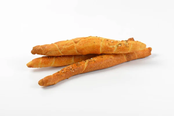 Long crunchy bread rolls — Stock Photo, Image