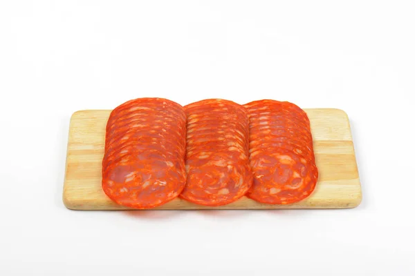 Tranches de salami chorizo — Photo