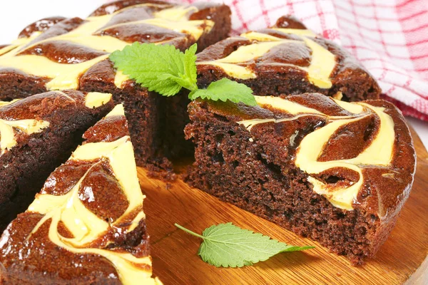 Chocolate cake met kaas — Stockfoto