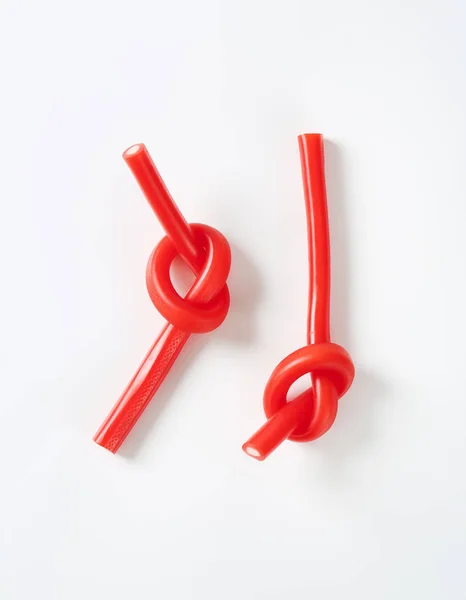 Soft strawberry candy sticks — Stock Photo, Image