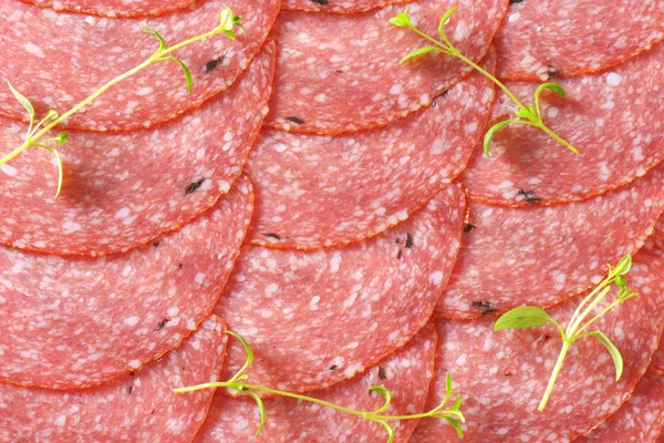 Fette di salame piccante — Foto Stock