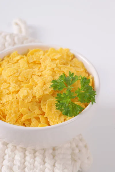 Bowl of corn flakes — Stock Photo, Image