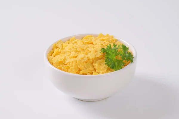 Bowl of corn flakes — Stock Photo, Image