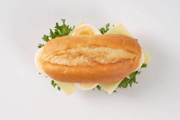 Sandwich met eieren en kaas — Stockfoto