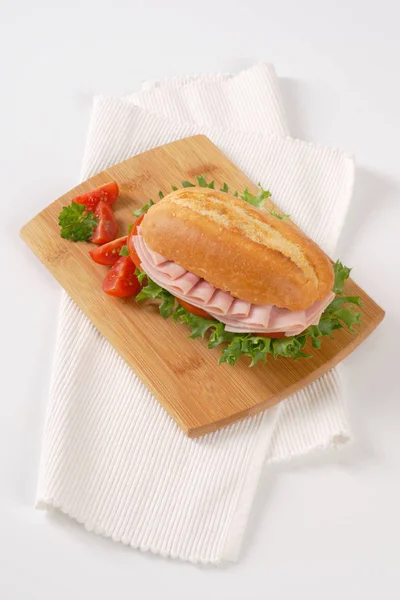 Fresh sandwich with ham — Stock Photo, Image