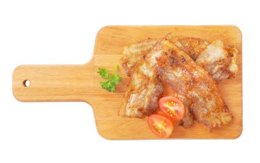 Yan domuz domuz pastırması Pan kızarmış