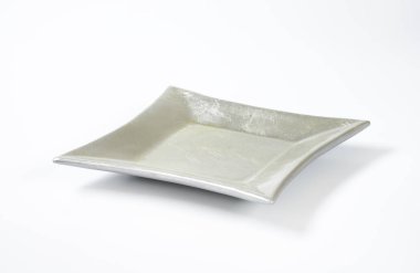 boş kare gümüş tabak