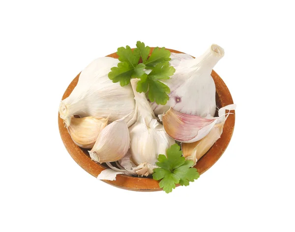 Lampadine e spicchi d'aglio freschi — Foto Stock