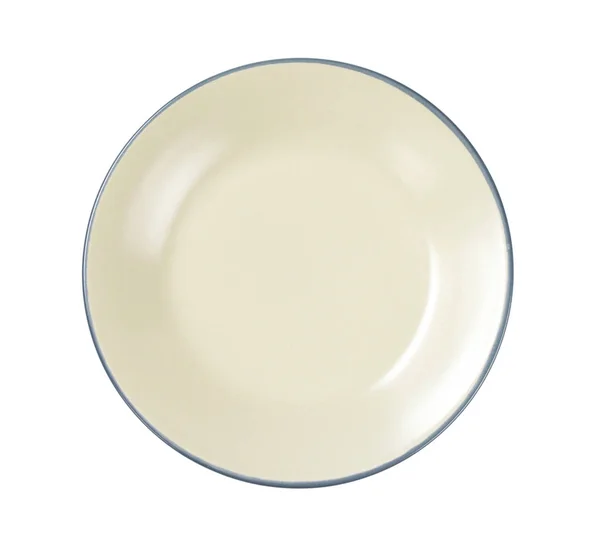 Dinner plate with blue edge — Stock Photo, Image