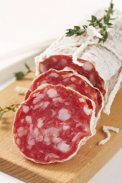 French dry cured sausage — Stock Photo, Image