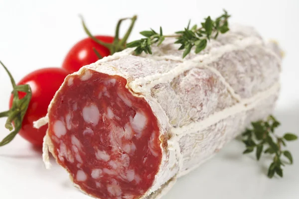 French dry cured sausage — Stock Photo, Image