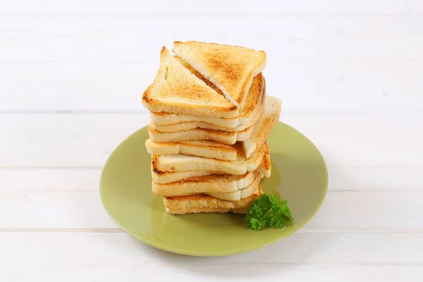 Sneetjes geroosterd brood — Stockfoto