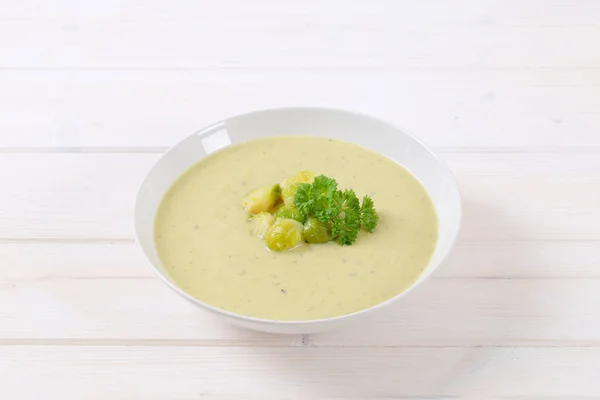 Cream of Brussels sprouts soup — Stock Photo, Image