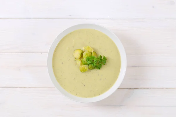 Cream of Brussels sprouts soup — Stock Photo, Image