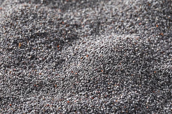 Ολόκληρη μαύρη σπόρους παπαρούνας φόντο — Φωτογραφία Αρχείου