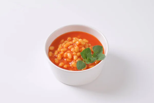 Фасоль в томатном соусе — стоковое фото