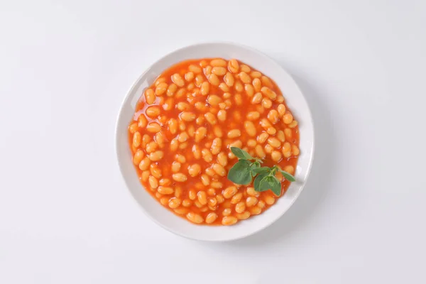 Feijão em molho de tomate — Fotografia de Stock