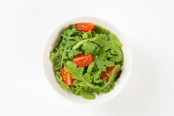 Rucola und Tomatensalat — Stockfoto