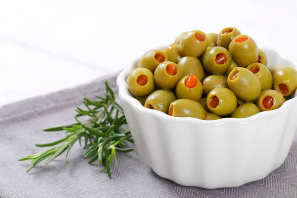 Stuffed green olives — Stock Photo, Image