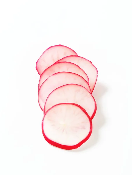 Thinly sliced radish — Stock Photo, Image